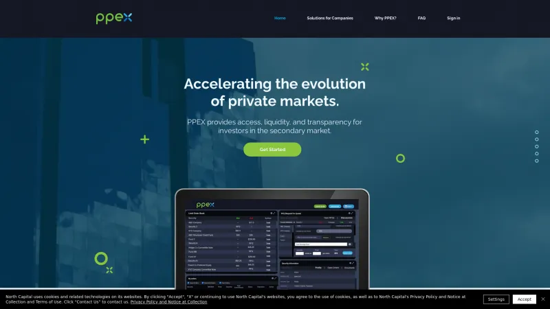 Homepage of PPEX