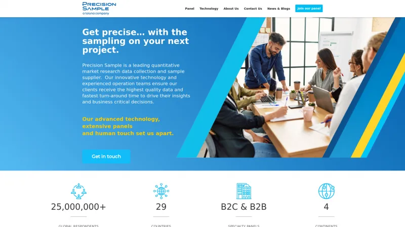 Homepage of Precision Sample