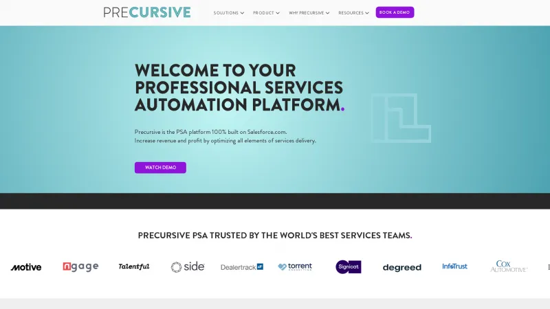 Homepage of Precursive