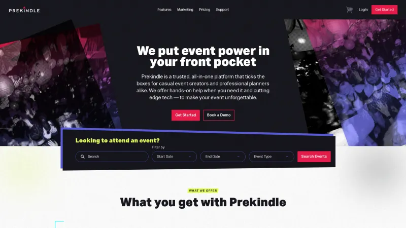 Homepage of Prekindle