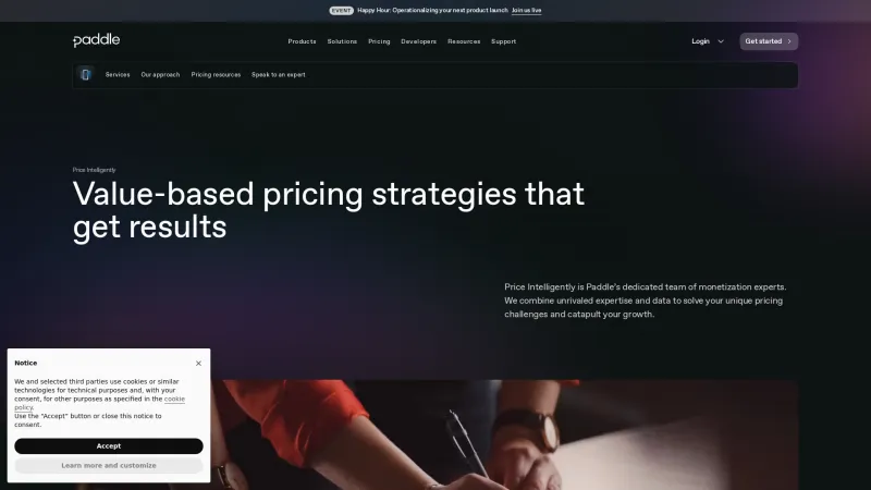 Homepage of Price Intelligently