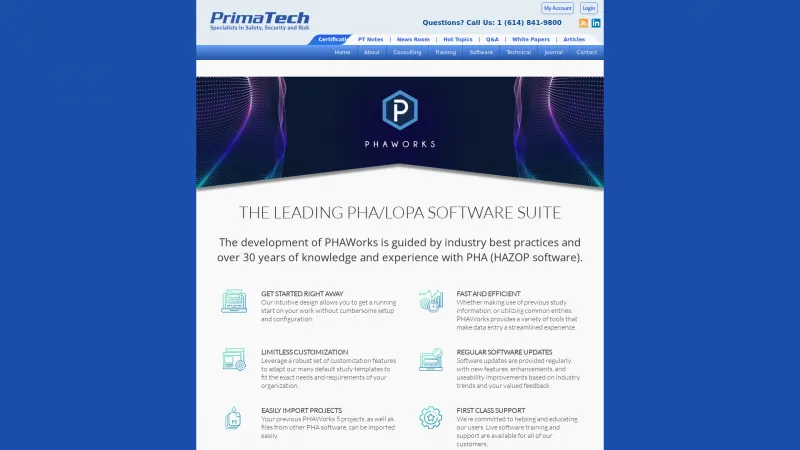 Homepage of PHAWorks