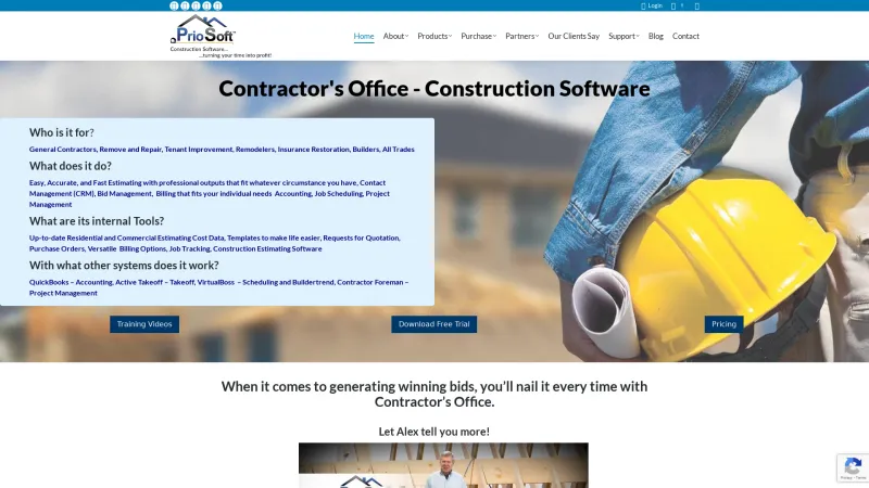 Homepage of Contractor