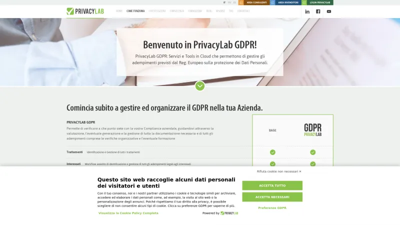 Homepage of PrivacyLab GDPR