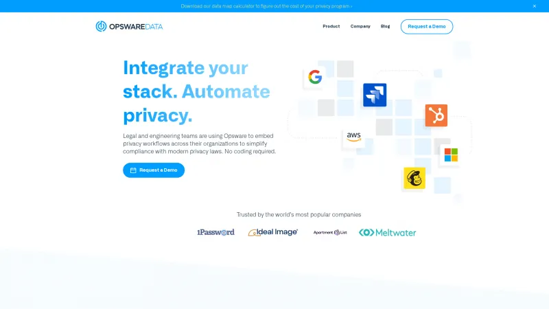 Homepage of Privacy Request