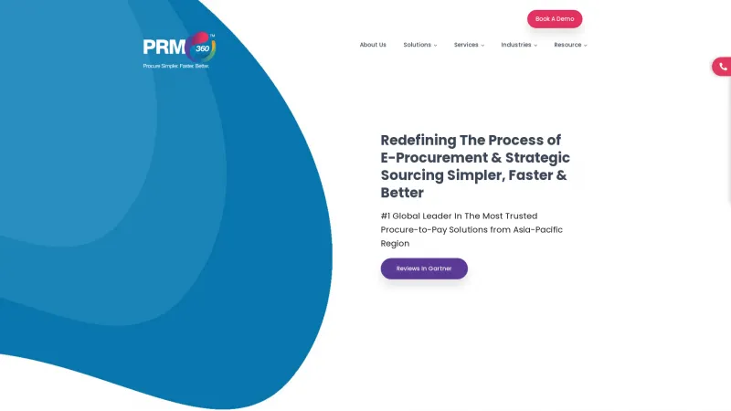 Homepage of PRM360