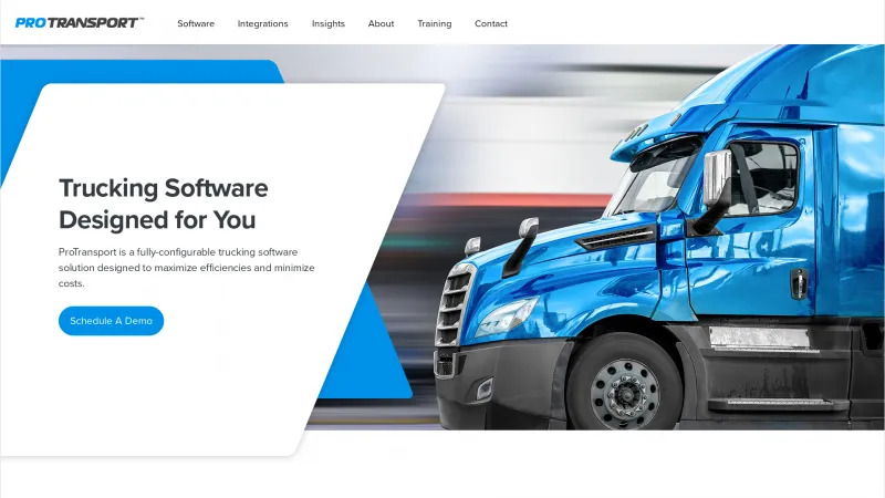 Homepage of ProTransport