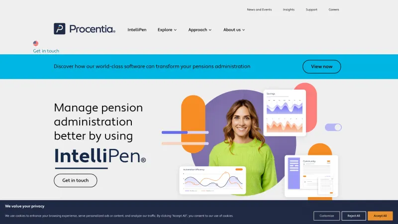 Homepage of Procentia