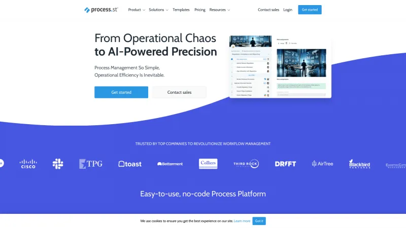 Homepage of Process Street