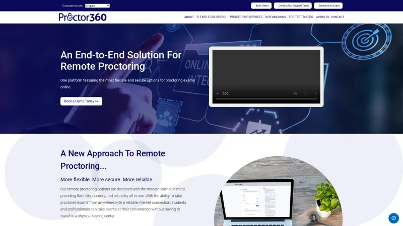 Homepage of Proctor360