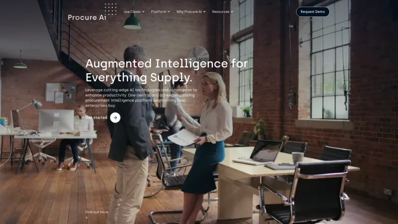 Homepage of Procure Ai