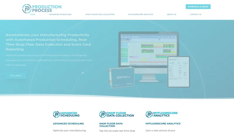 Homepage of ProductionACE