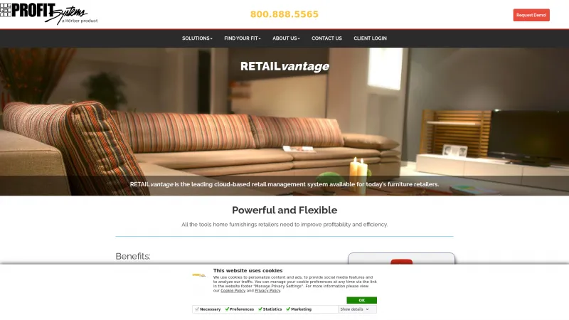 Homepage of RETAILvantage