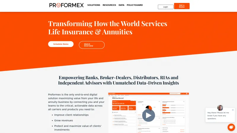 Homepage of Proformex