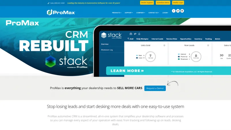 Homepage of ProMax Unlimited