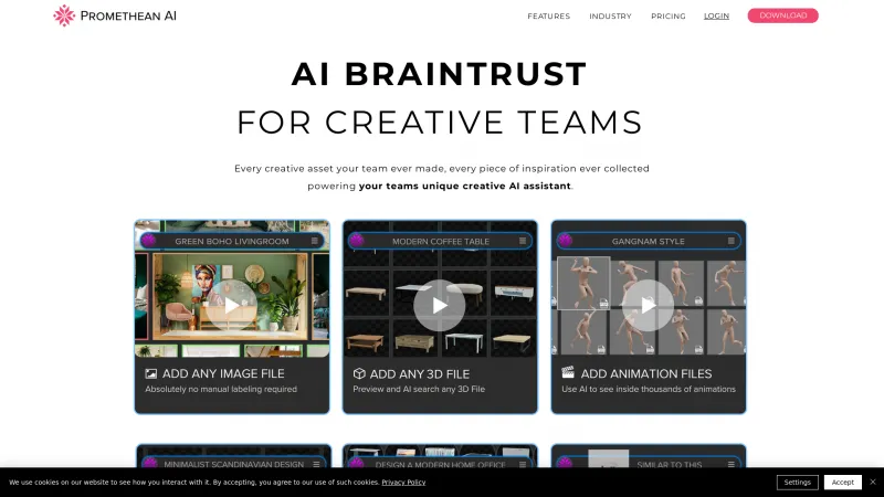 Homepage of Promethean AI