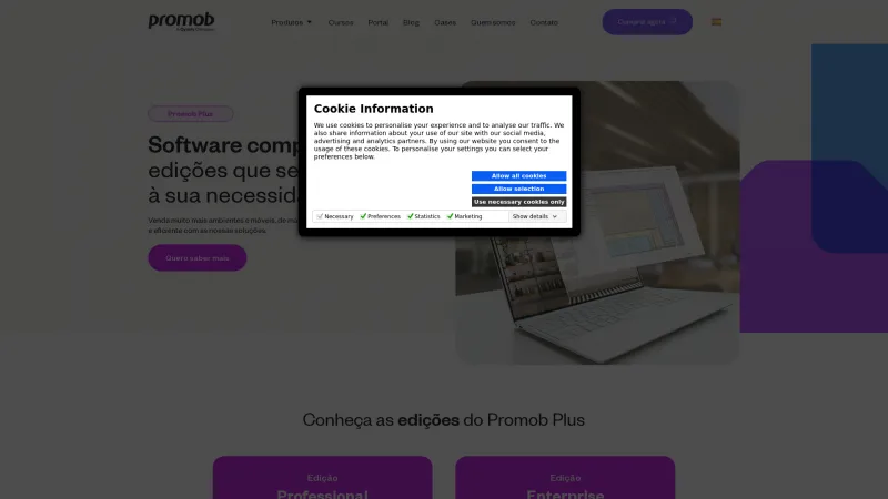 Homepage of Promob Plus