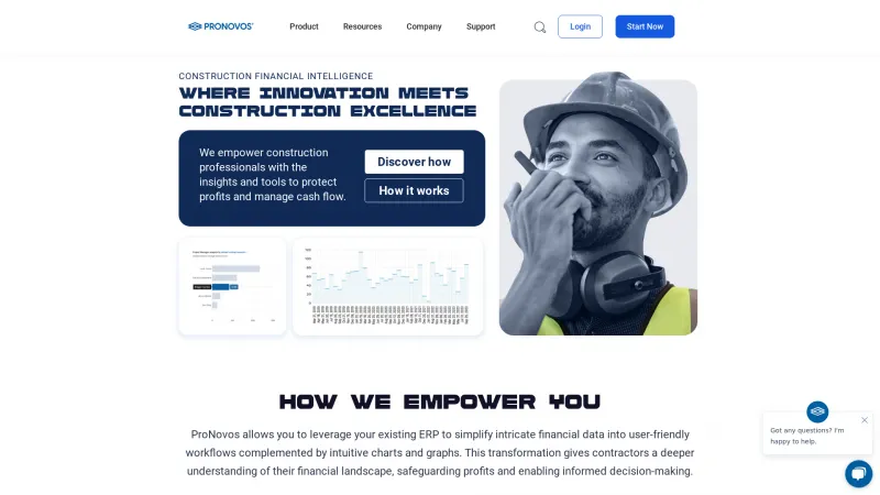 Homepage of Pronovos - Construction Analytics