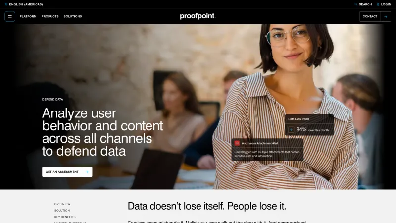 Homepage of Proofpoint Secure Access