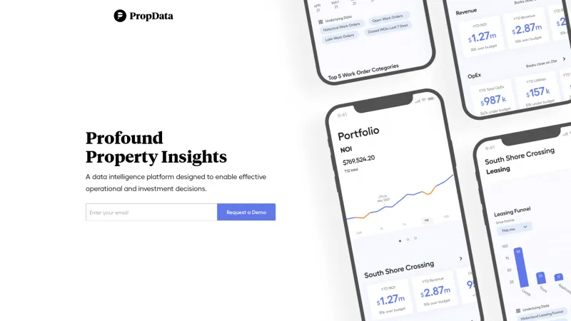 Homepage of PropData