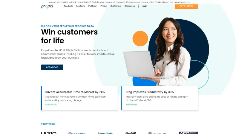 Homepage of Propel