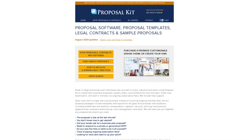 Homepage of Proposal Kit