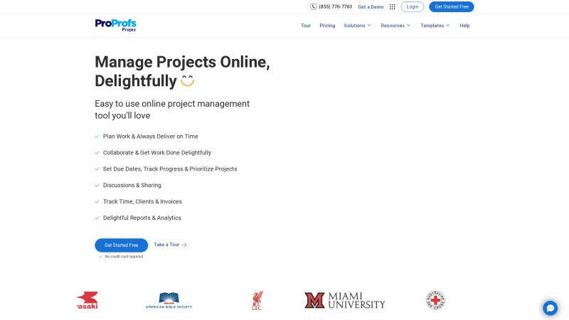 Homepage of ProProfs Project