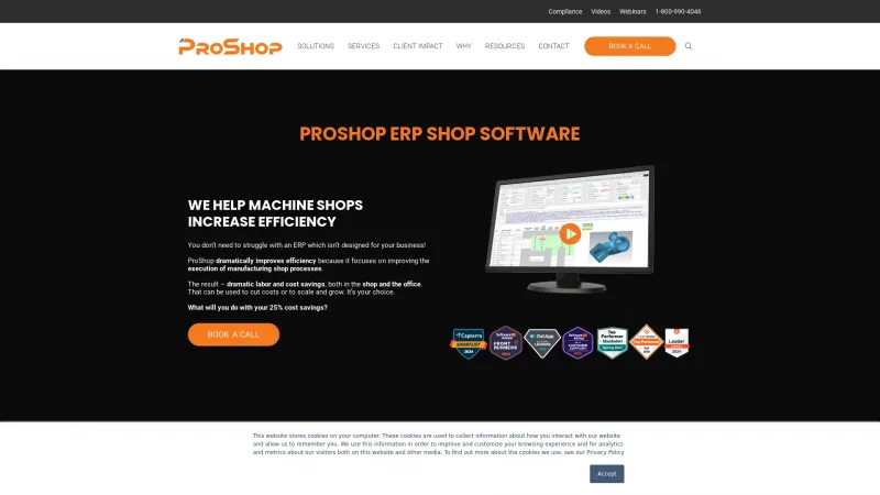 Homepage of ProShop