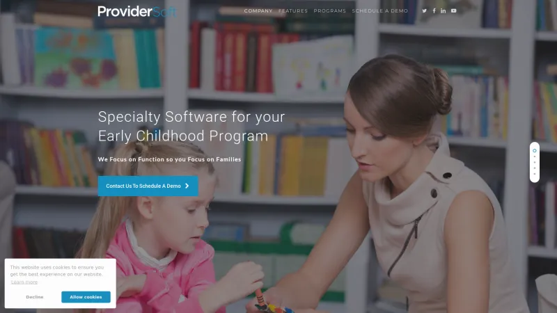 Homepage of ProviderSoft