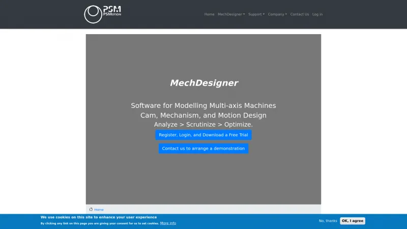 Homepage of MechDesigner