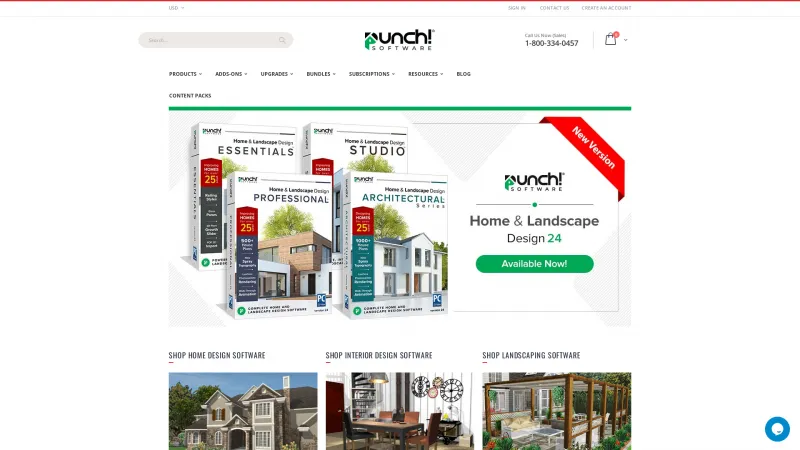 Homepage of Punch! Home & Landscape Design