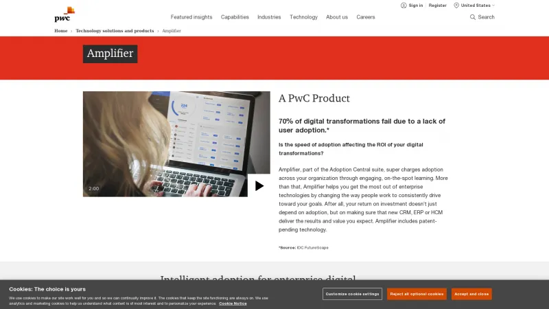 Homepage of PwC Amplifier