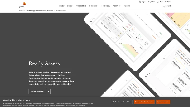 Homepage of PwC Risk Proof