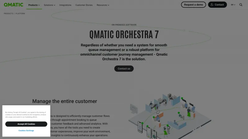 Homepage of Qmatic Orchestra