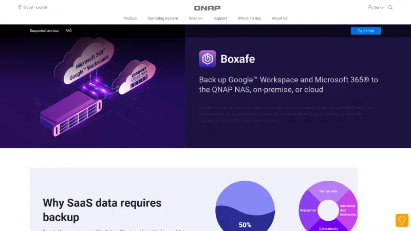 Homepage of Boxafe