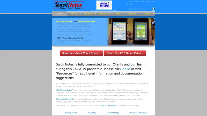 Homepage of QNotes Office