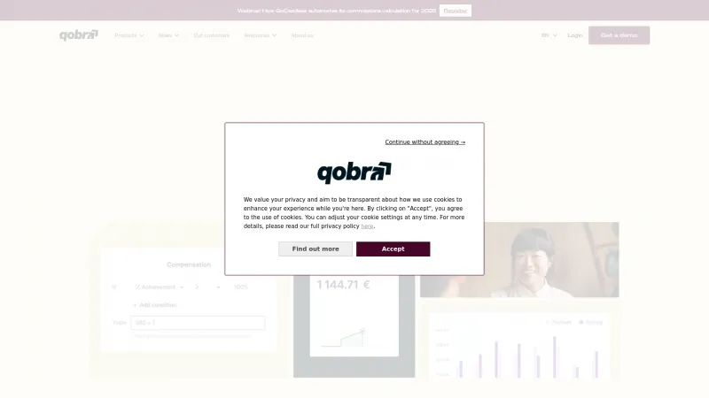 Homepage of Qobra