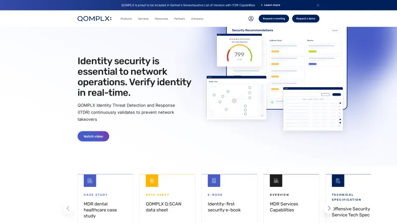 Homepage of QOMPLX