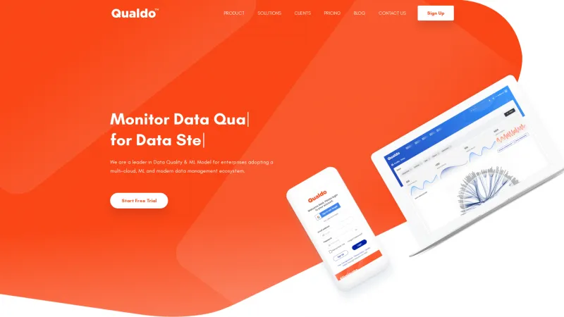 Homepage of Qualdo