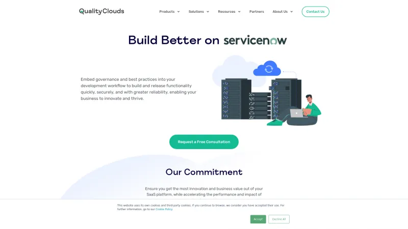 Homepage of QualityClouds