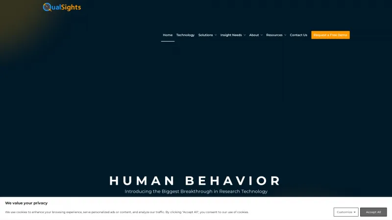 Homepage of QualSights