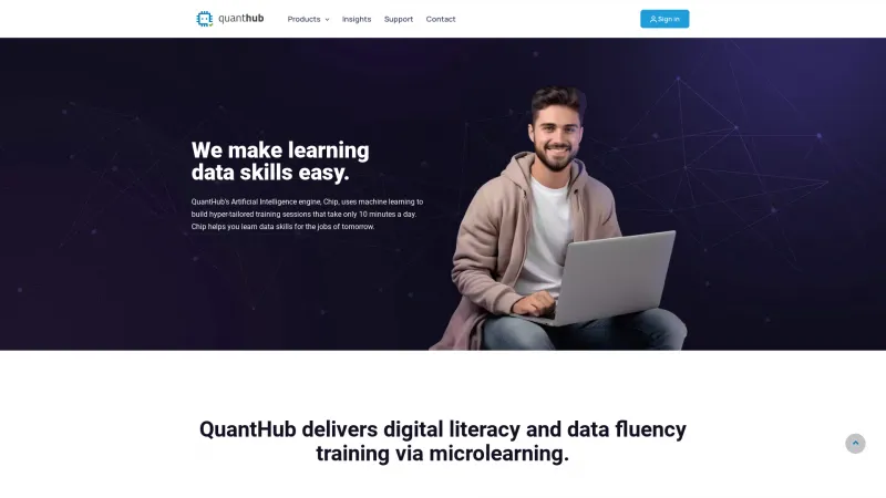 Homepage of QuantHub