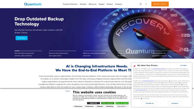 Homepage of Quantum VS-NVR Series