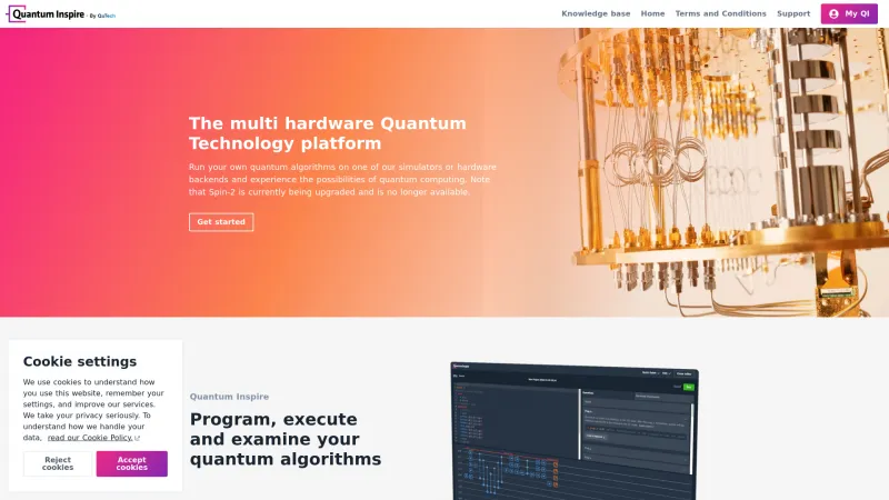 Homepage of Quantum Inspire