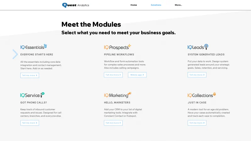 Homepage of IQProspects