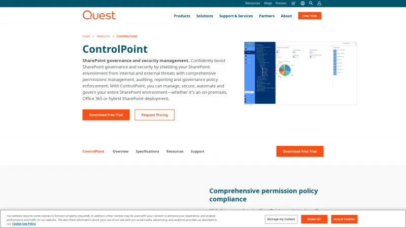 Homepage of Metalogix ControlPoint