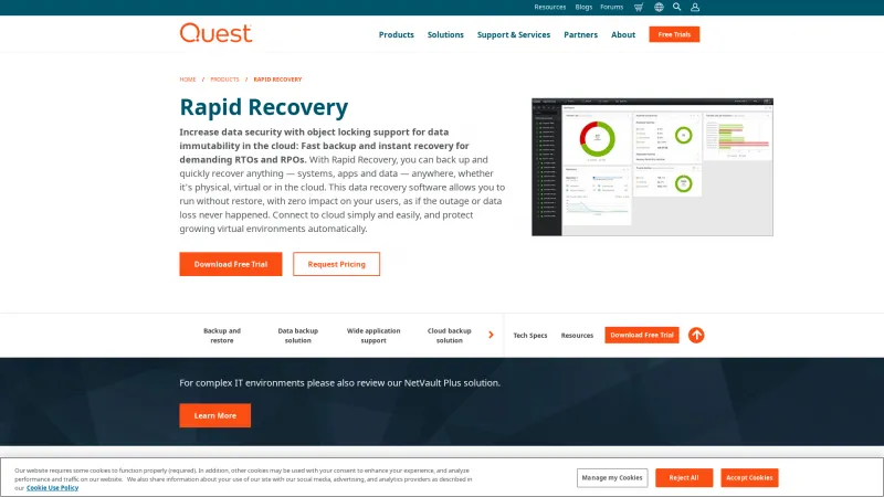 Homepage of Rapid Recovery