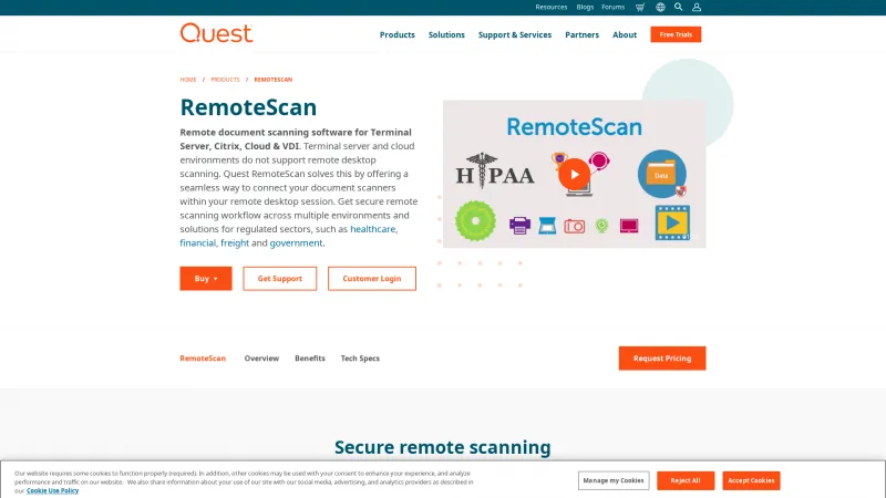 Homepage of RemoteScan