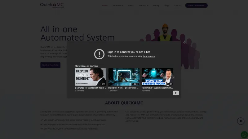 Homepage of Quick AMC