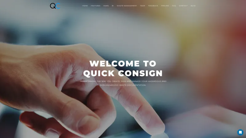 Homepage of Quick Consign Digital Solutions